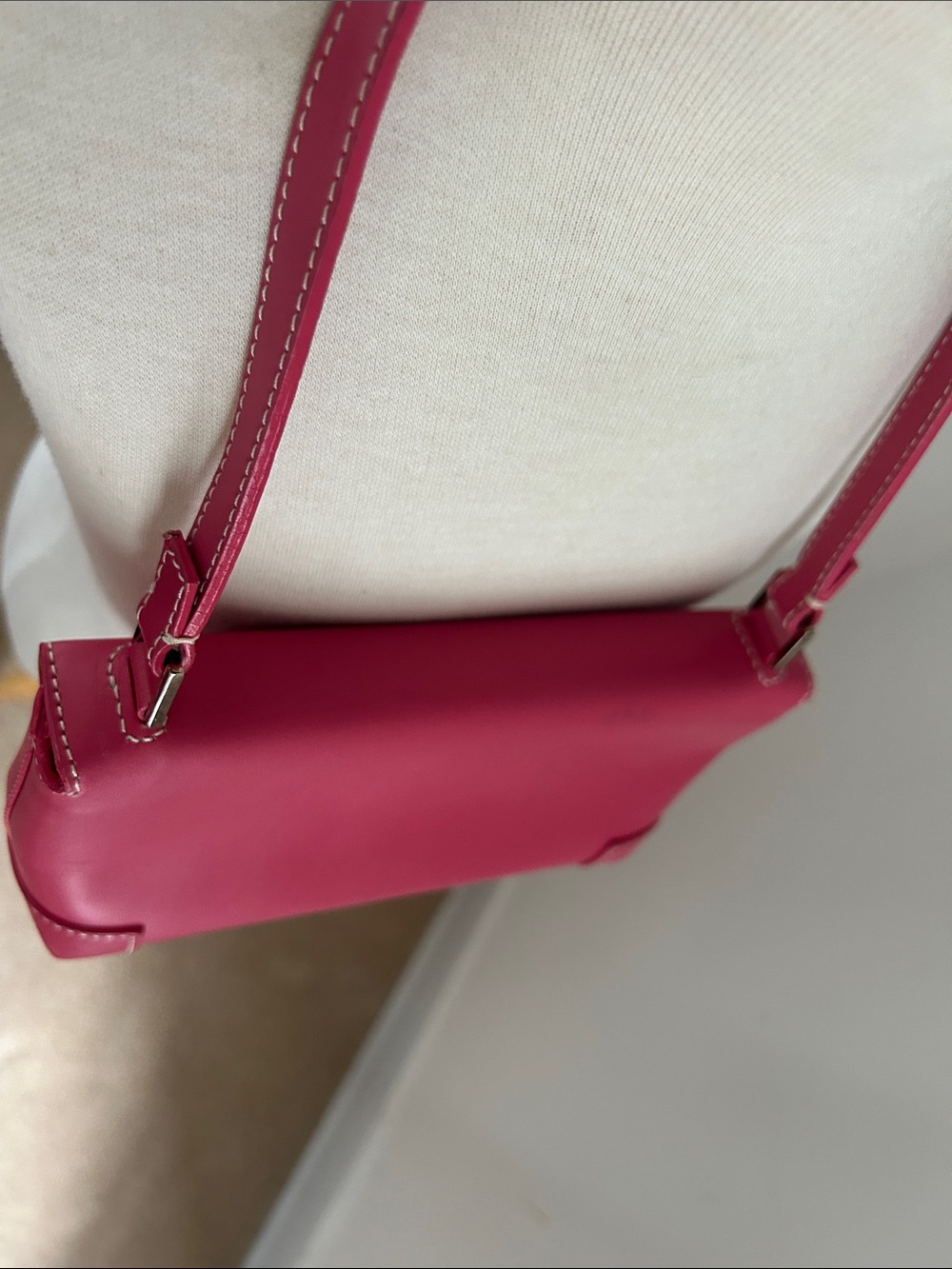 Lambertson TRUEX Mini PinkLeather Shoulder Bag - Picture 6 of 13